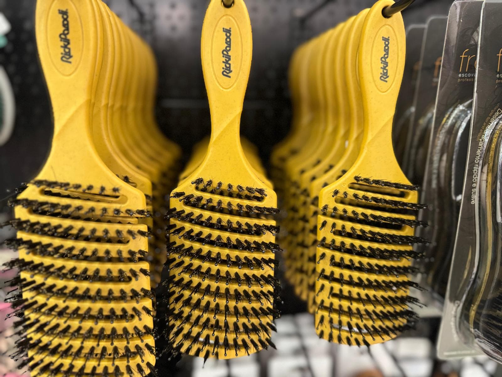 Ricky Parodi yellow professional detangling brushes