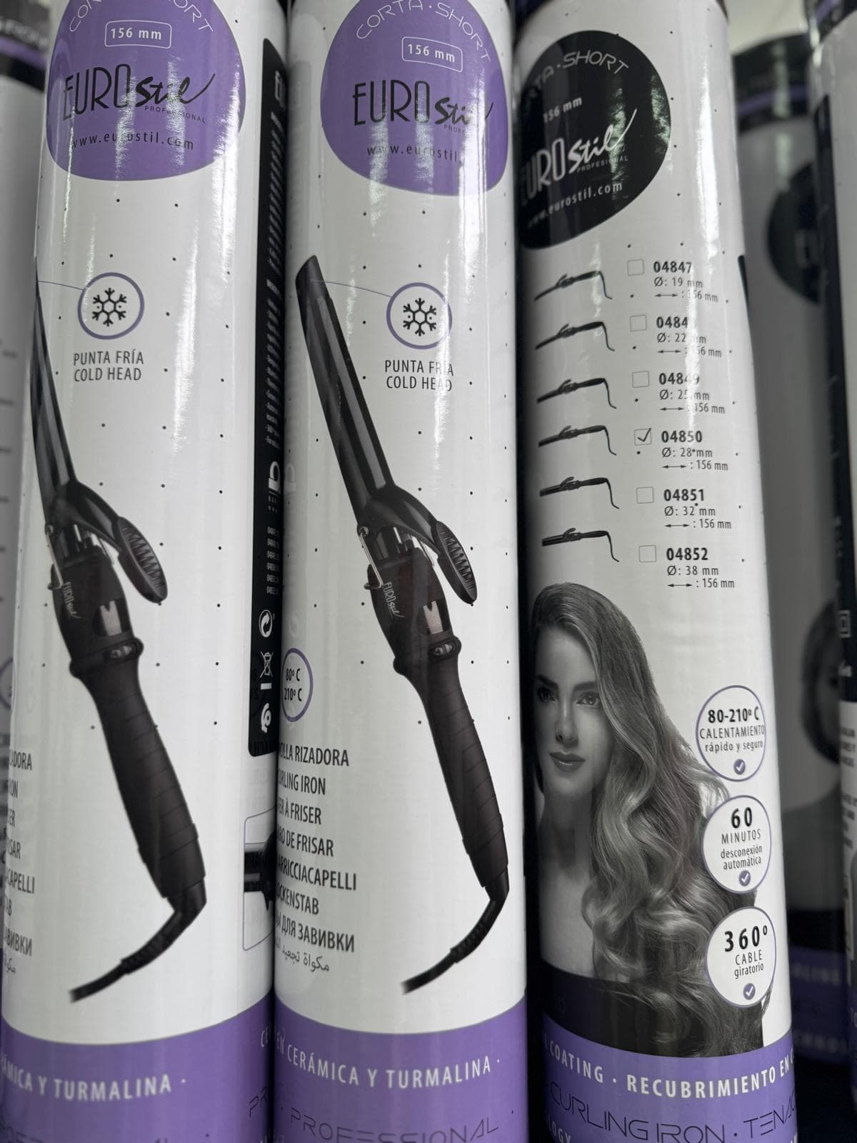 Eurostil professional curling iron 156mm cold head